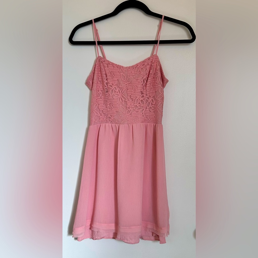 Princess Vera Wang Pink Cut Out Mini Dress